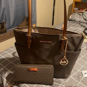 Michael Kors tote and Matching Wallet